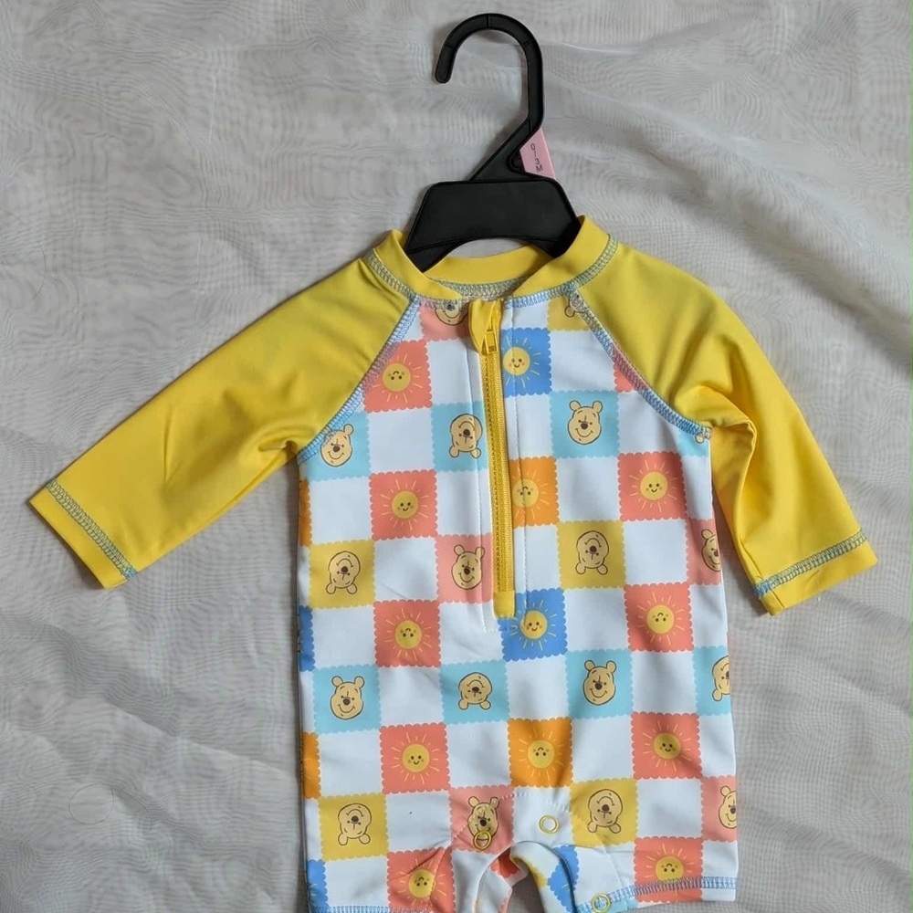 Disney Yellow and Multicolor Kids Swim Rashguard